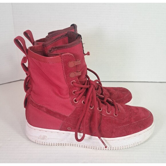 Nike SF Air Force 1 Red Crush Womens Size 7 Style 857872-601 Authentic 2018 Shoe - Picture 4 of 11